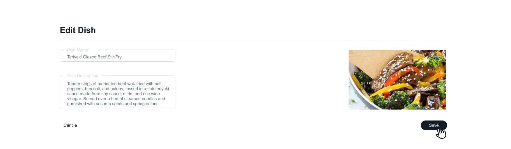 Adding menu items to digital menu