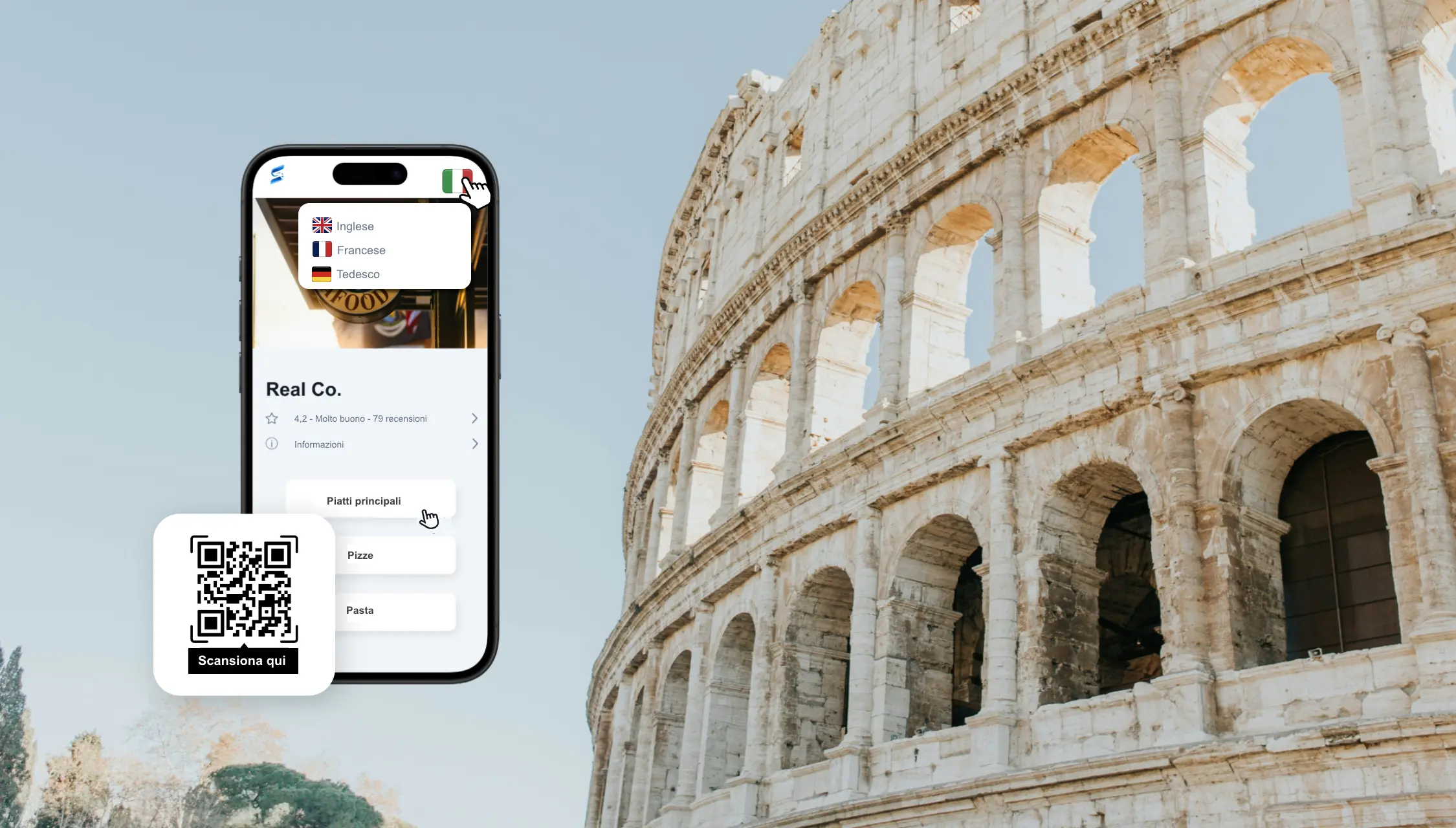 menu digitale qr code ristorante Roma